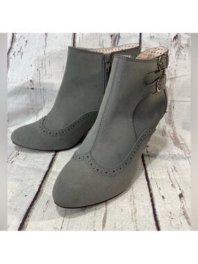 BAIT FOOTWEAR Retro Style Wingtip Booties Gray-9